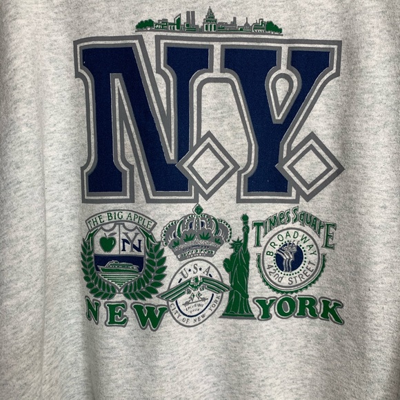 Vintage New York City Tourist Sweatshirt Gray XL - Picture 2 of 6